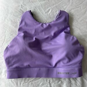 The Chestee Lavender Padded Sports Bra - Light Purple